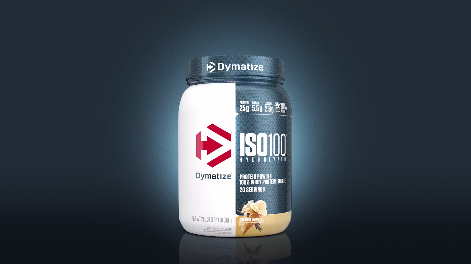 Dymatize Iso100 Hydrolyzed Whey Protein Gourmet Vanilla 20 Servings 1.3 Lb (590 G) For Fast Muscle Recovery