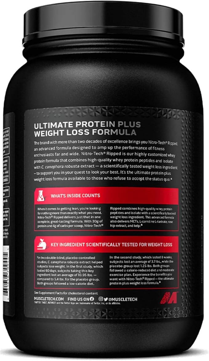 Nitro-tech Ripped Vanilla Cream, 2lb
