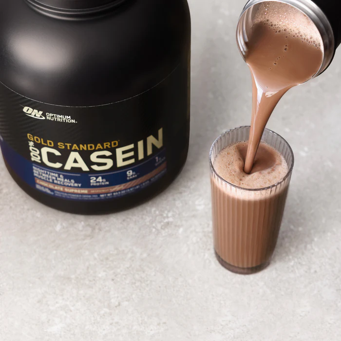 Optimum Nutrition Gold Standard 100% Casein Chocolate Supreme 4 Lb (1.81 Kg) For Overnight Muscle Recovery