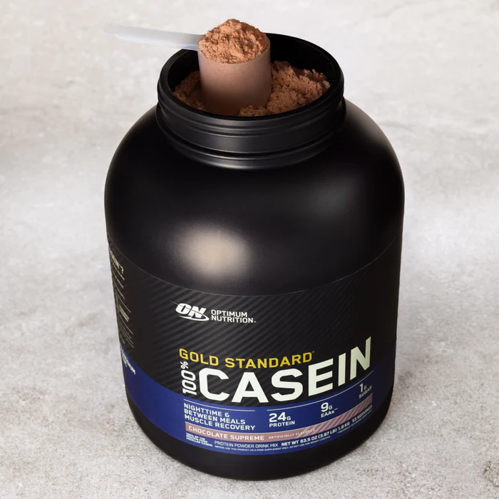 Optimum Nutrition Gold Standard 100% Casein Chocolate Supreme 4 Lb (1.81 Kg) For Overnight Muscle Recovery