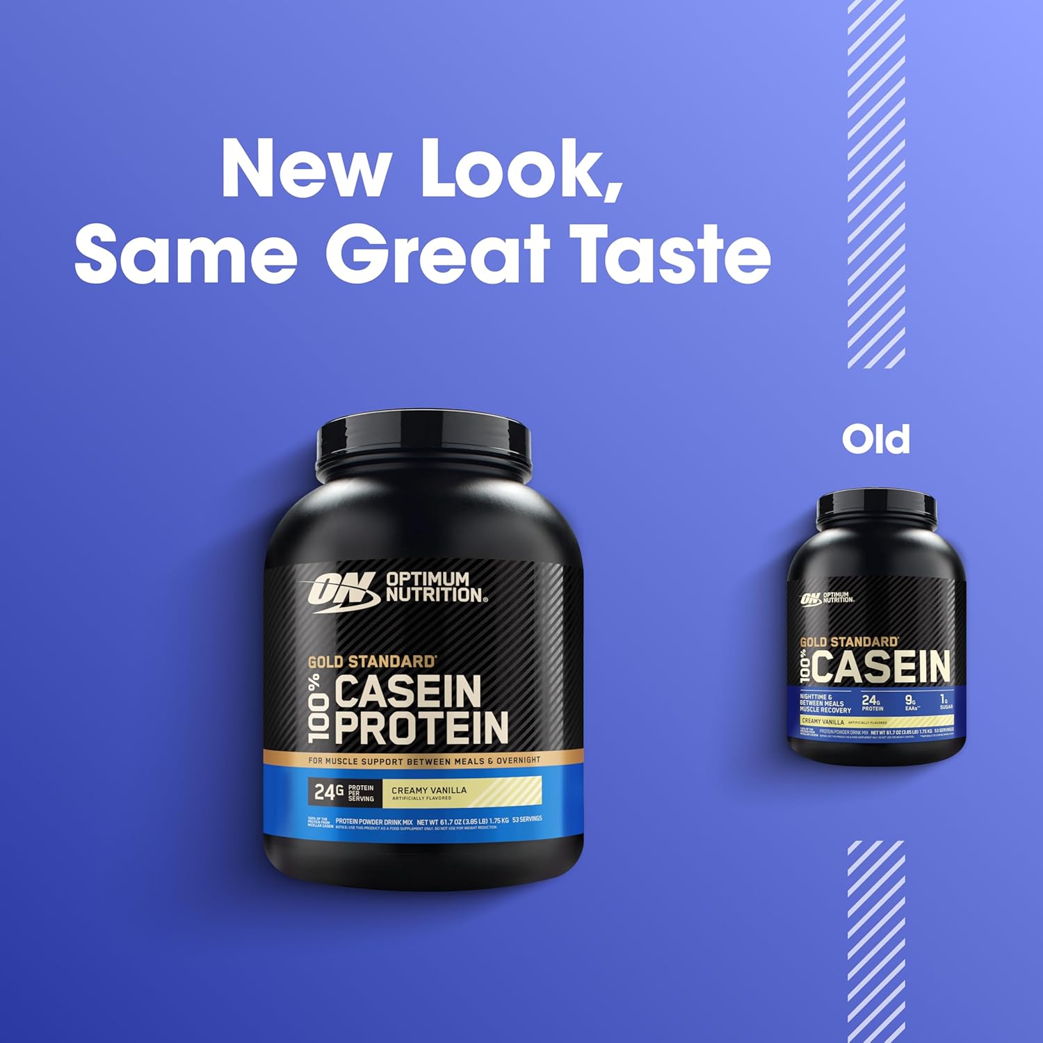 Optimum Nutrition Gold Standard 100% Casein Creamy Vanilla 3.86 Lb (1.75 Kg) For Overnight Muscle Recovery