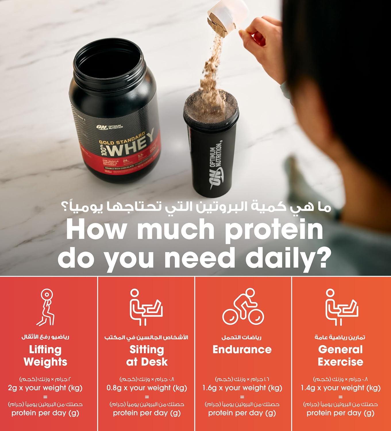 Optimum Nutrition Gold Standard 100% Whey Double Rich Chocolate 1 Lb (454 G) For Muscle Recovery & Lean Muscle Support