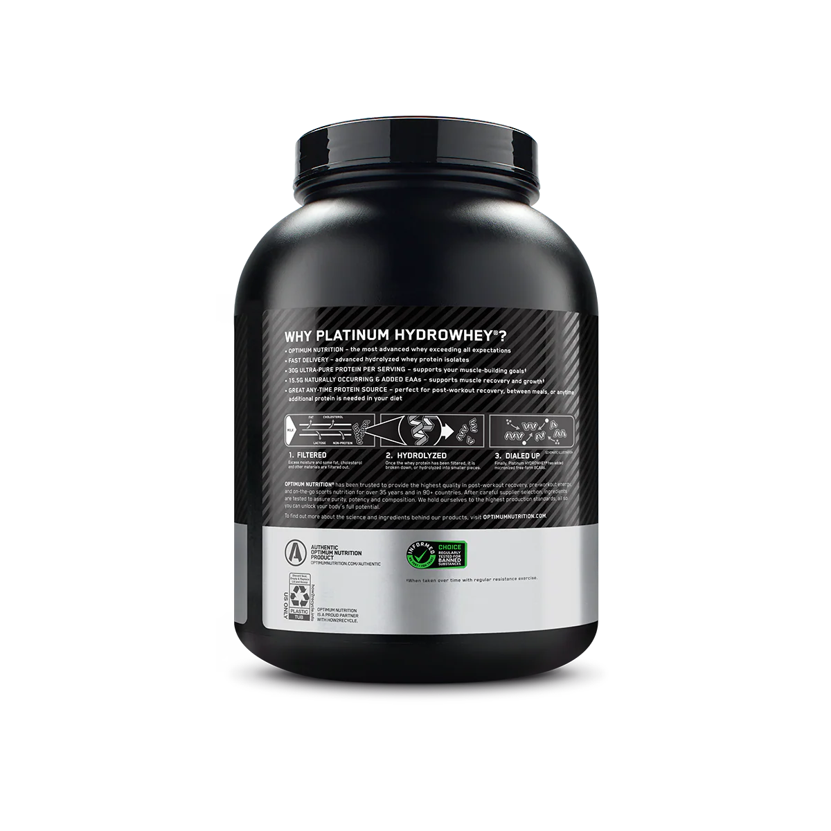 Optimum Nutrition Platinum Hydrowhey Turbo Chocolate 3.61 Lb (1.64 Kg) For Fast-absorbing Muscle Recovery