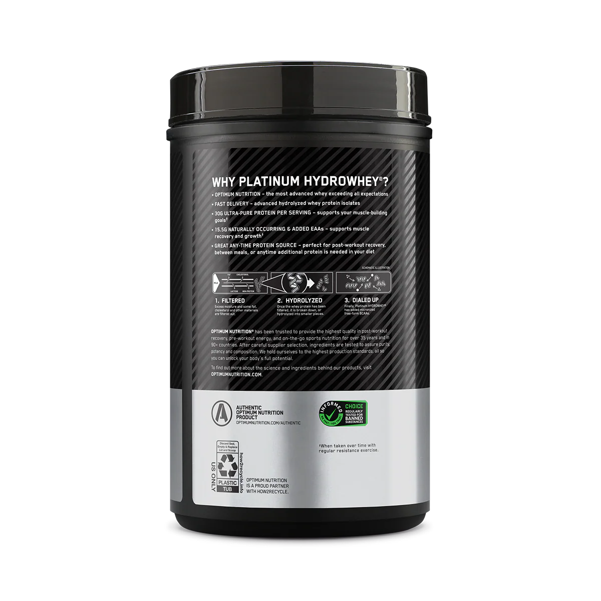 Optimum Nutrition Platinum Hydrowhey Turbo Chocolate 1.75 Lb (795 G) For Fast-absorbing Muscle Recovery