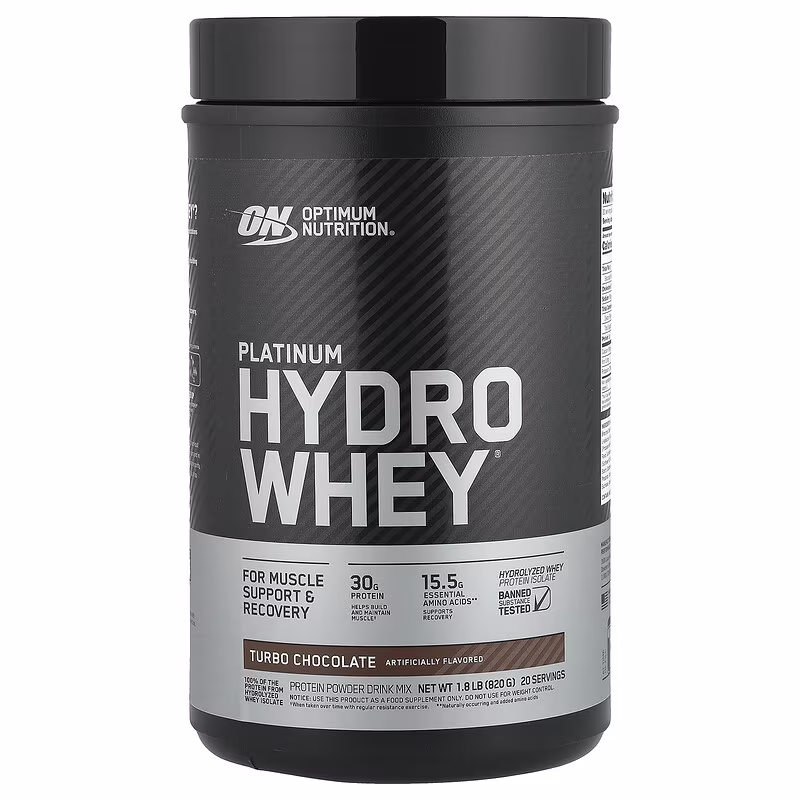 Optimum Nutrition Platinum HydroWhey Turbo Chocolate 1.75lb (795g) for Rapid Muscle Recovery, Lean Muscle Growth & Strength