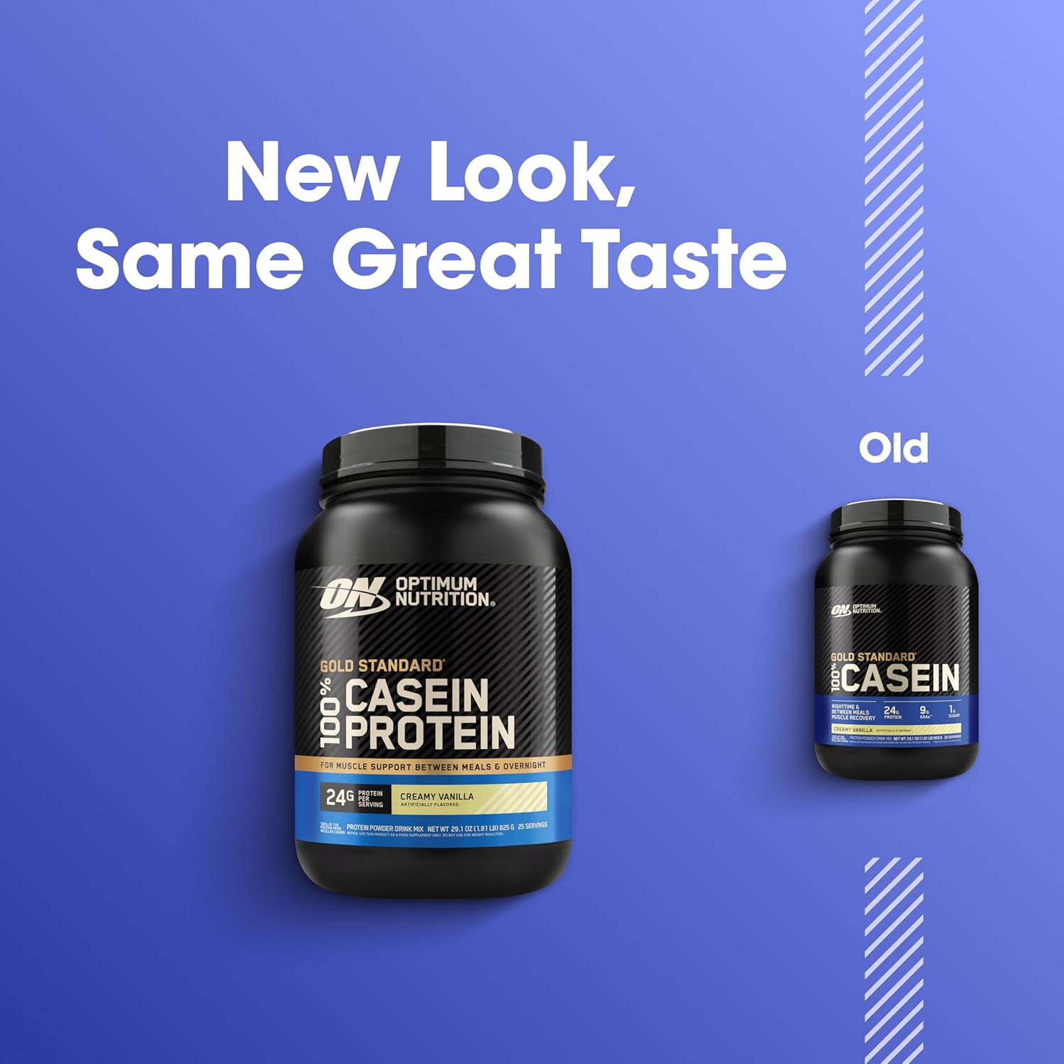Optimum Nutrition Gold Standard 100% Casein Creamy Vanilla 1.81lb (820g) With 24g Slow-release Protein & 5g Naturally Occurring Bcaas