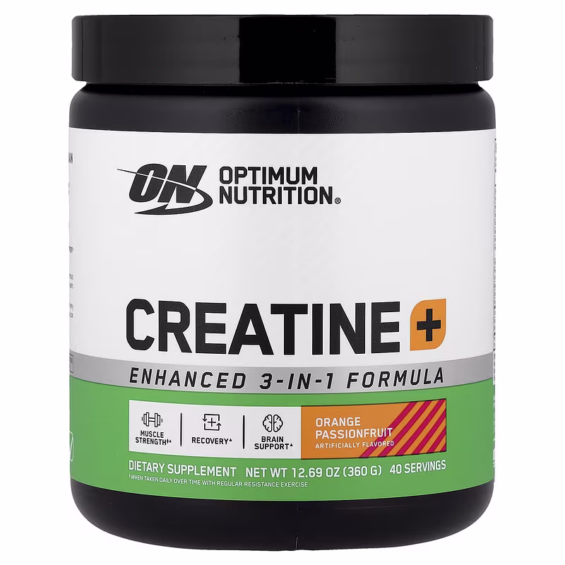 Optimum Nutrition Micronized Creatine Powder Orange Passionfruit 0.79lb (360g) With Creatine Monohydrate For Strength, Power & Muscle Performance
