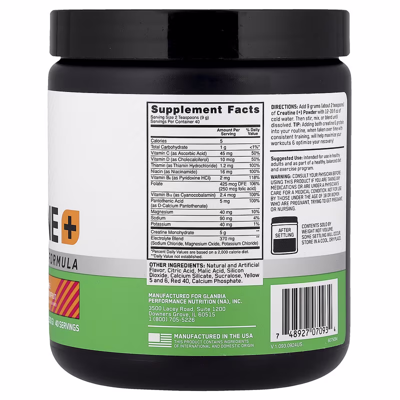 Optimum Nutrition Micronized Creatine Powder Orange Passionfruit 0.79lb (360g) With Creatine Monohydrate For Strength, Power & Muscle Performance