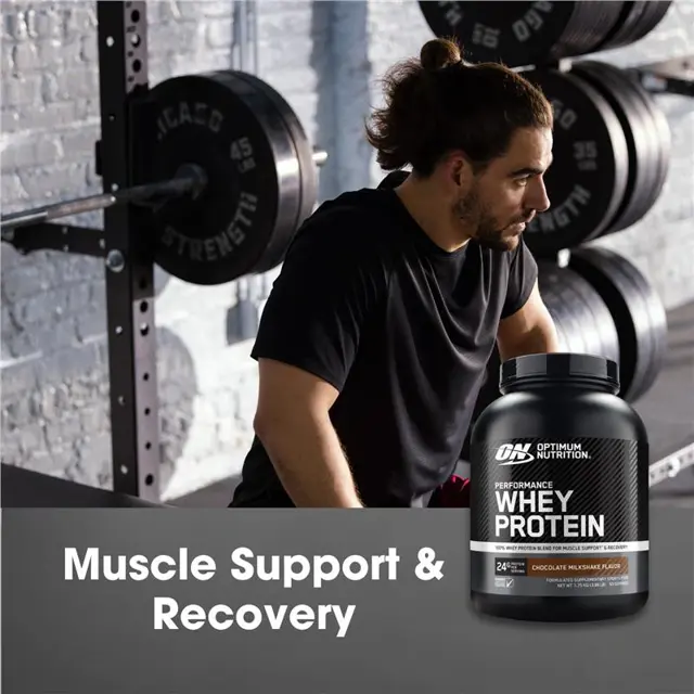 Optimum Nutrition Performance Whey Chocolate Milkshake 1.75kg – 24g Protein For Muscle Support & Recovery