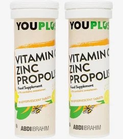 Youplus Vitamin C Zinc Propolis Effervescent Tablets (20 Tabs)