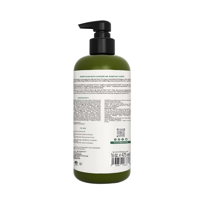 Petal Fresh Rosemary & Mint Bath & Shower Gel 16 Oz