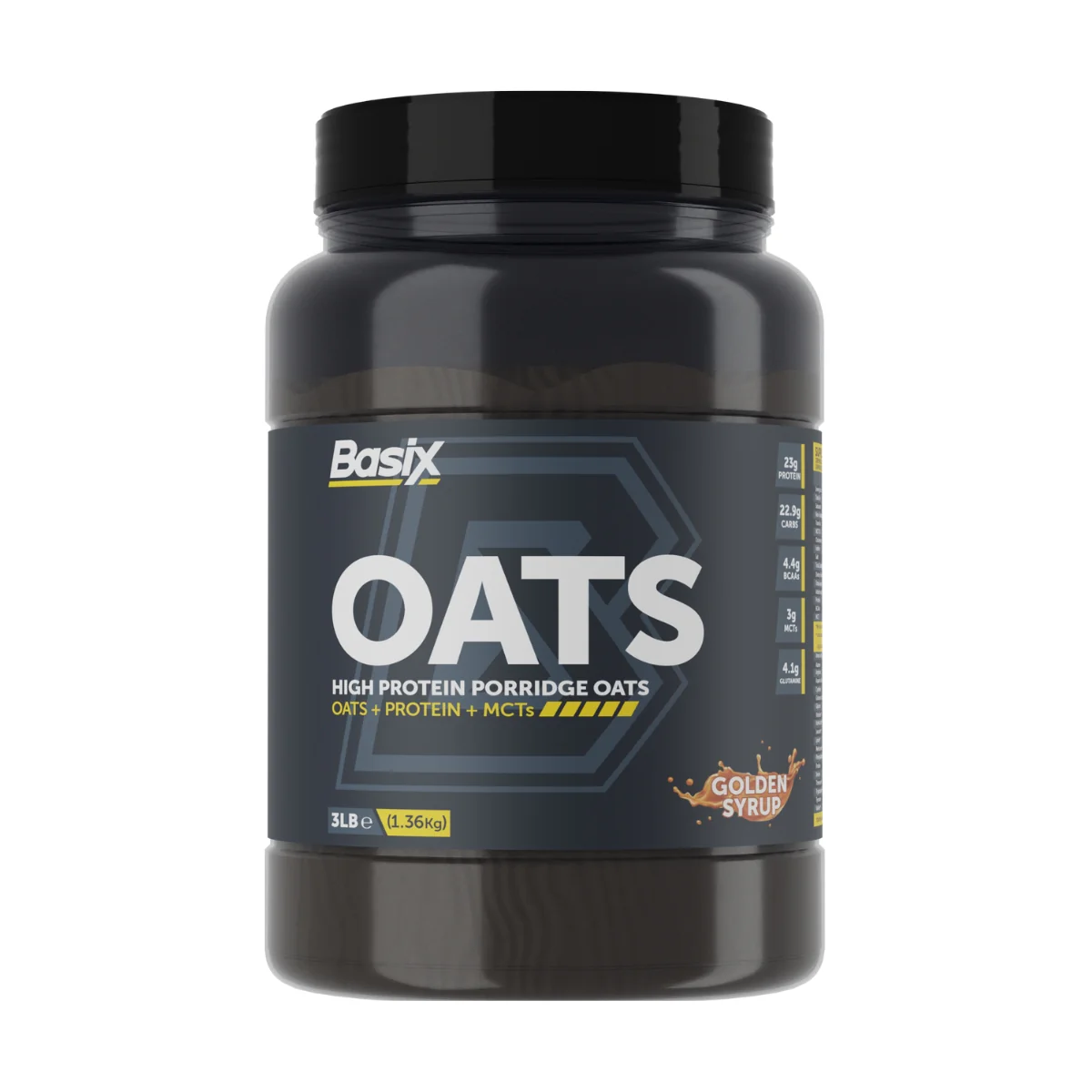 Basix High Protein Porridge Oats Chocolate 3 lb (1.36 kg) for Healthy Energy & Muscle Support