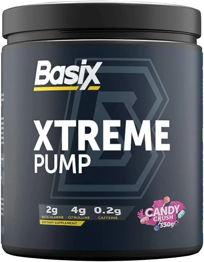 Basix Xtreme Pump Pre-workout Candy Crush 330g For Energy, Focus & Muscle Pump