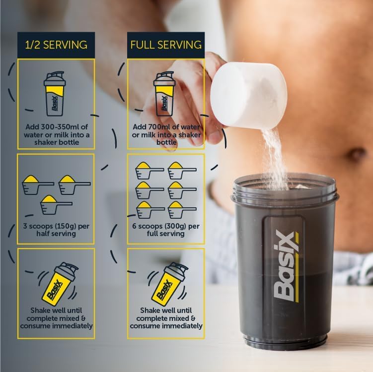 Basix Total Gainer Vanilla Whip 6lb (2.72 Kg)  – 45g Protein For Mass & Strength Gain