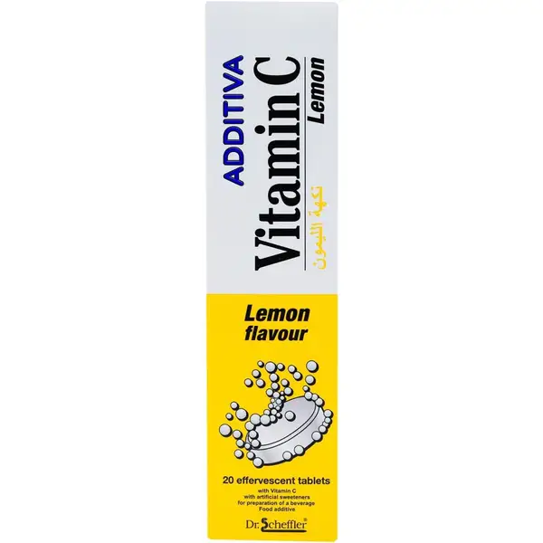Additiva Vitamin C Effervescent, 1g Lemon, Pack Of 10