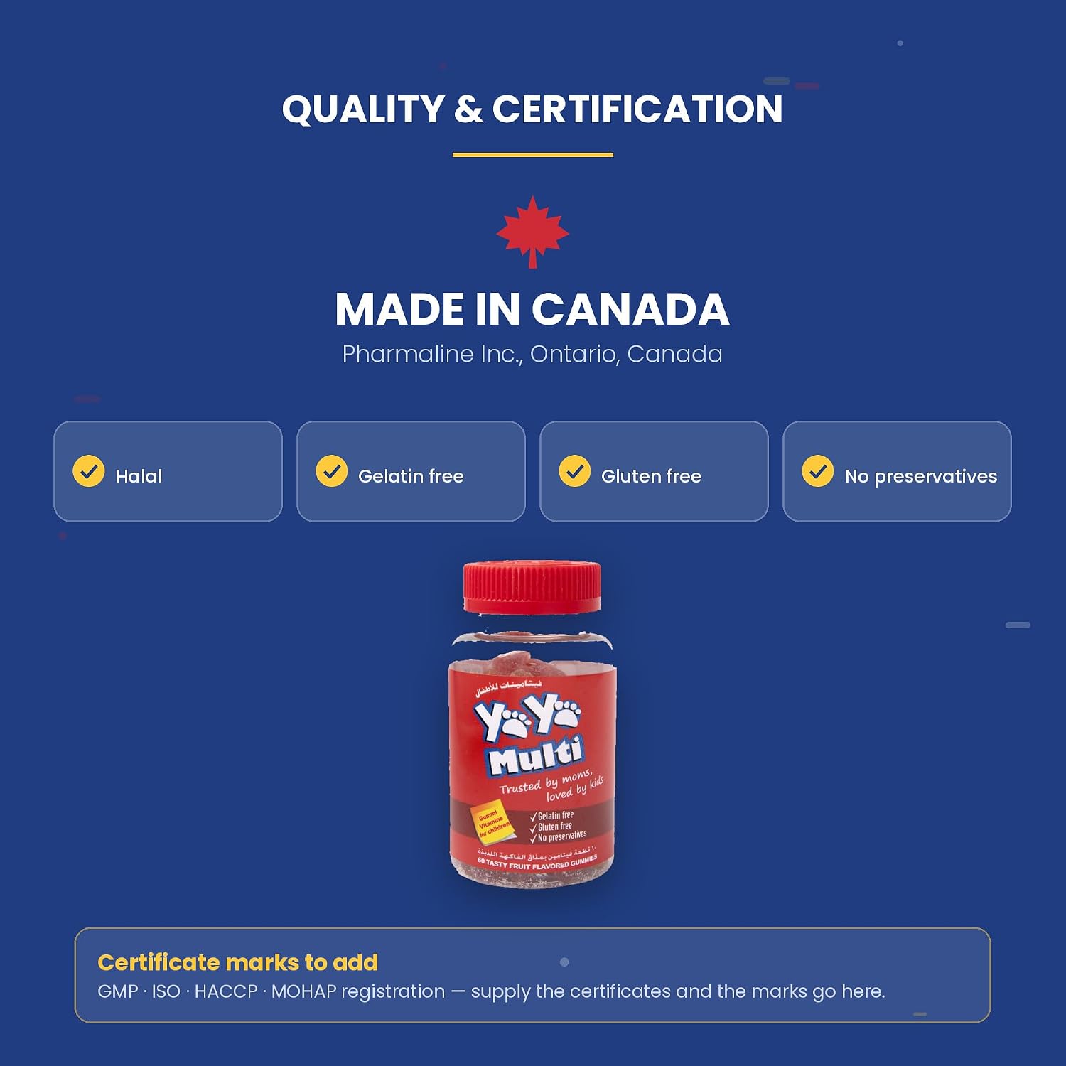 Yaya Bear Multivitamins 60 Gummies – Daily Vitamin Support For Kids