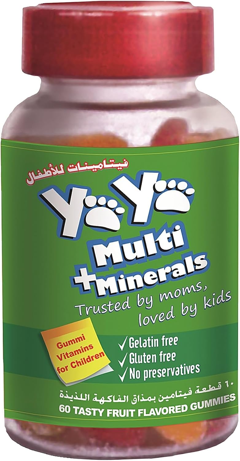 Yaya Bear Multi + Minerals 60 Gummies – Multivitamin & Mineral Support For Kids