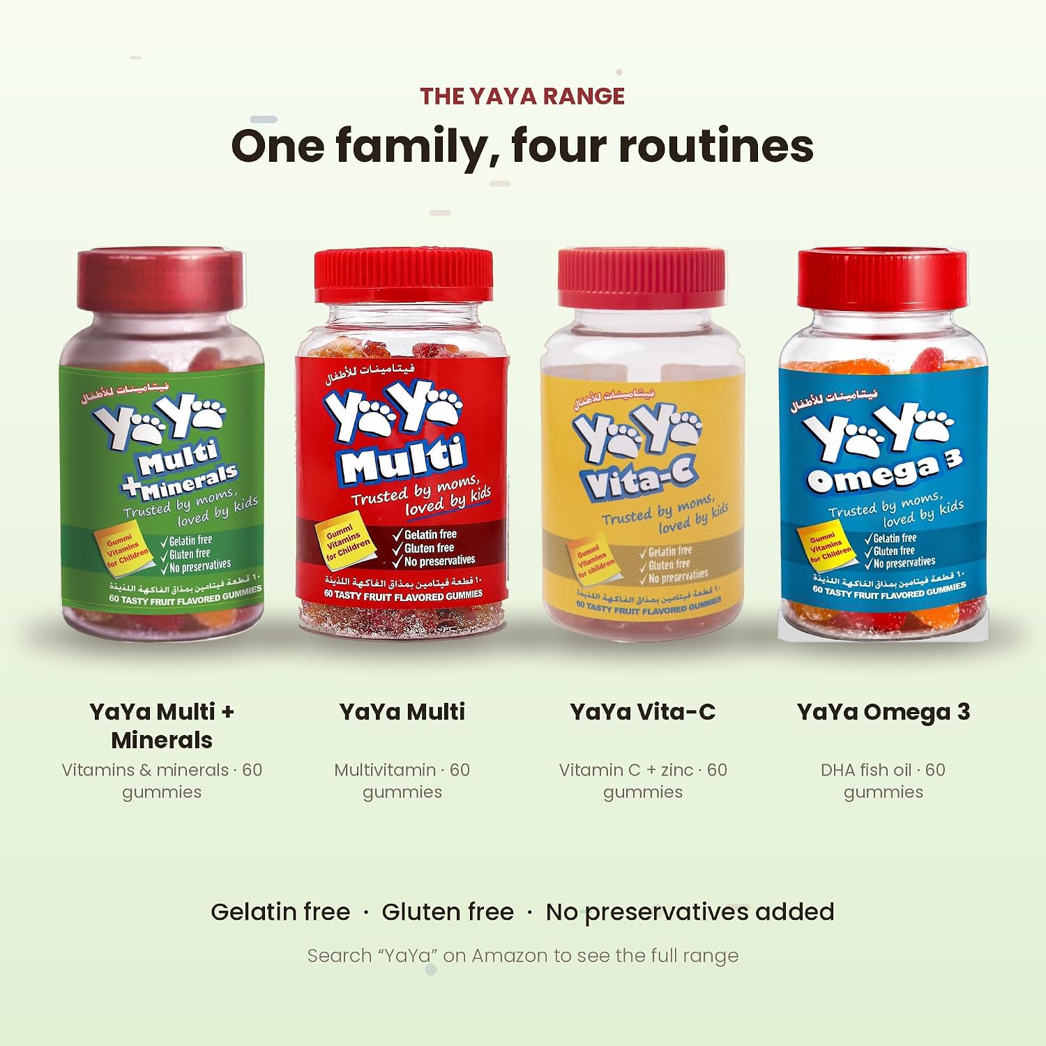 Yaya Bear Multi + Minerals 60 Gummies – Multivitamin & Mineral Support For Kids
