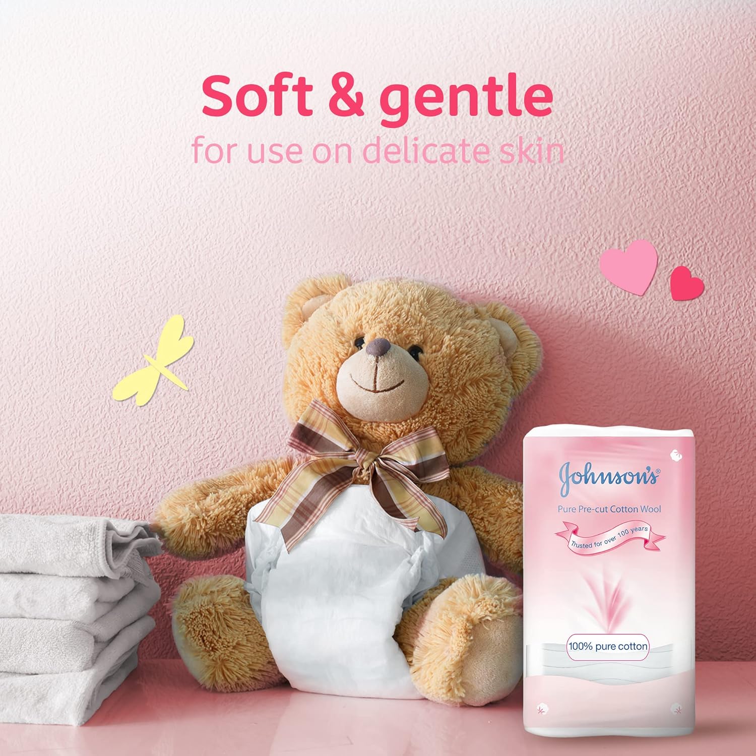 Johnson's Cotton Wool Soft & Gentle 80g