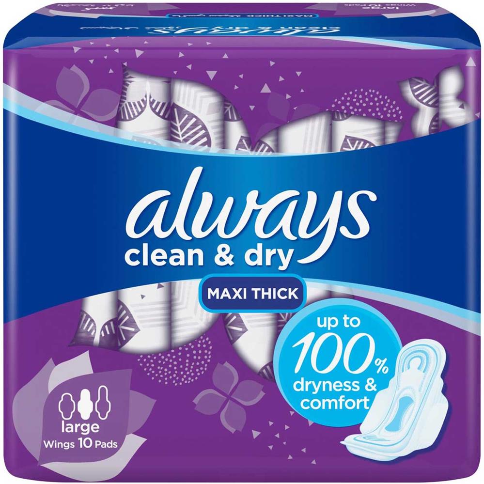Always Breathable Soft Maxi Thick Large Sanitary Pads With Wings 30`S