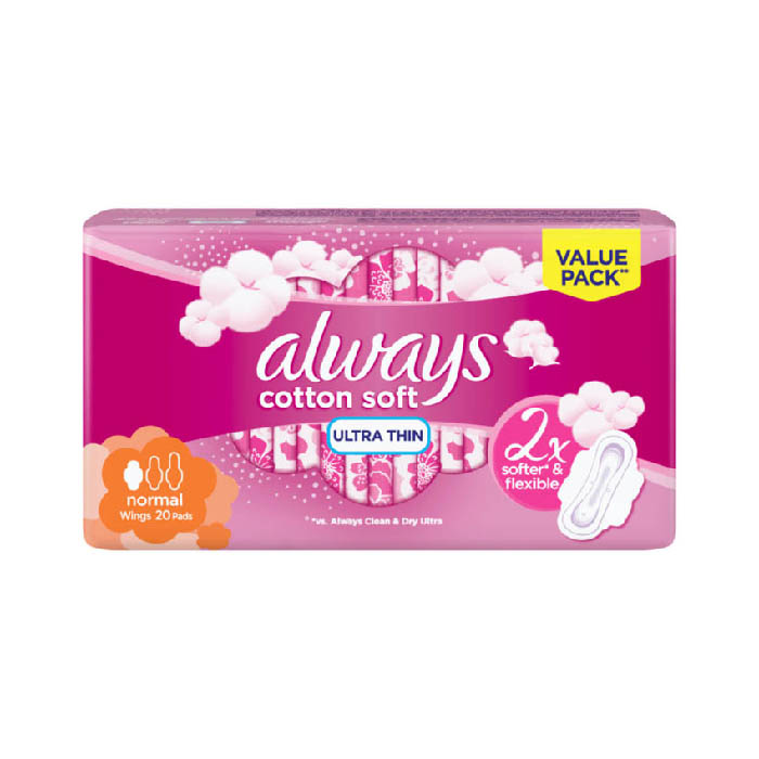Always Cotton Ultra Normal Sanitary Pads, 20's (12599)