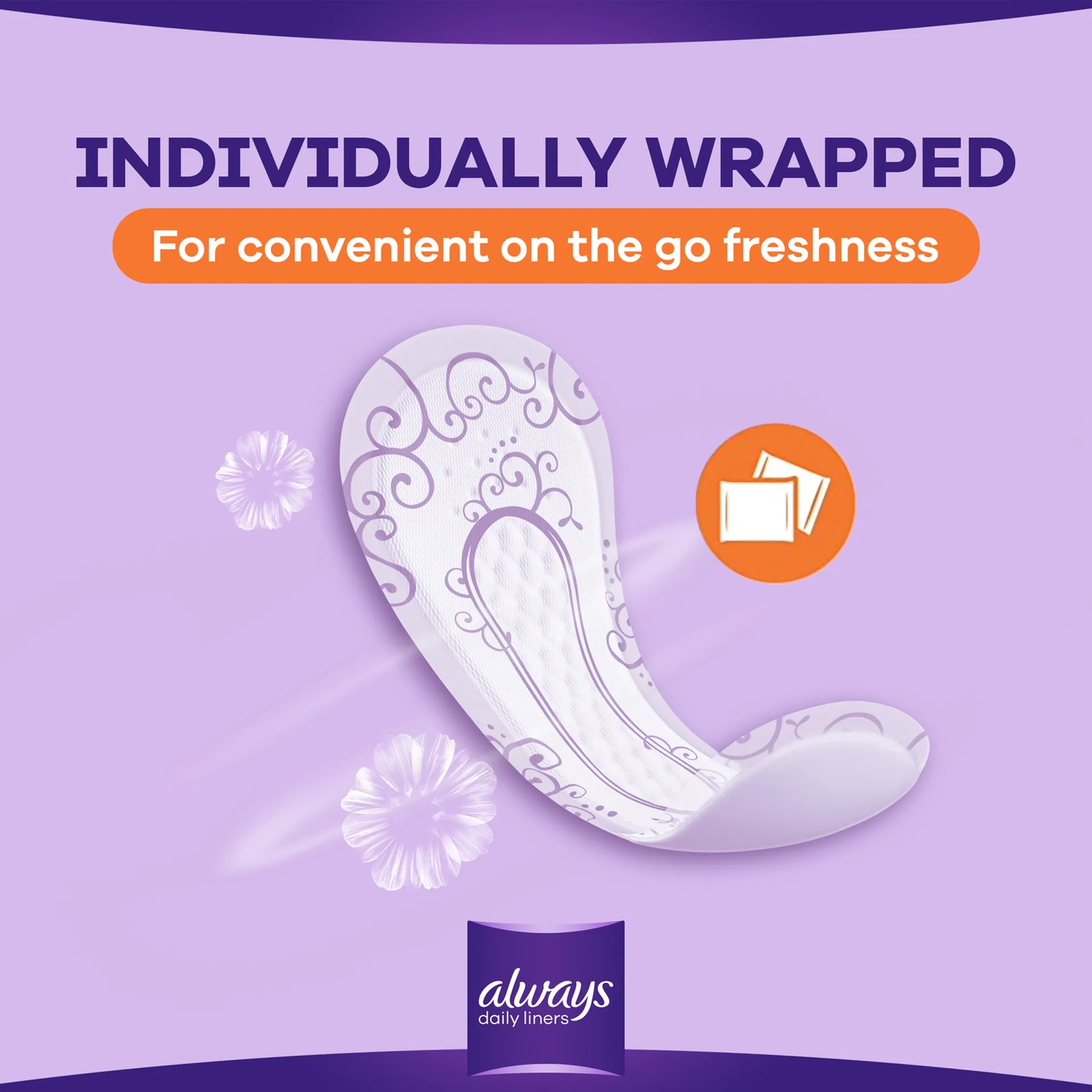 Always Daily Liners Single To Go Normal, 20 Pieces (12652)