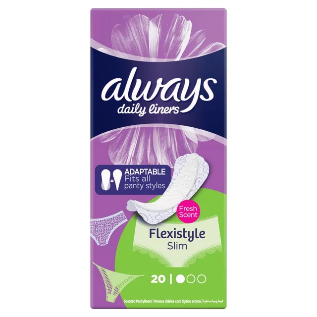 Always Daily Liners Flexistyle Slim, 20 Pieces (12654)