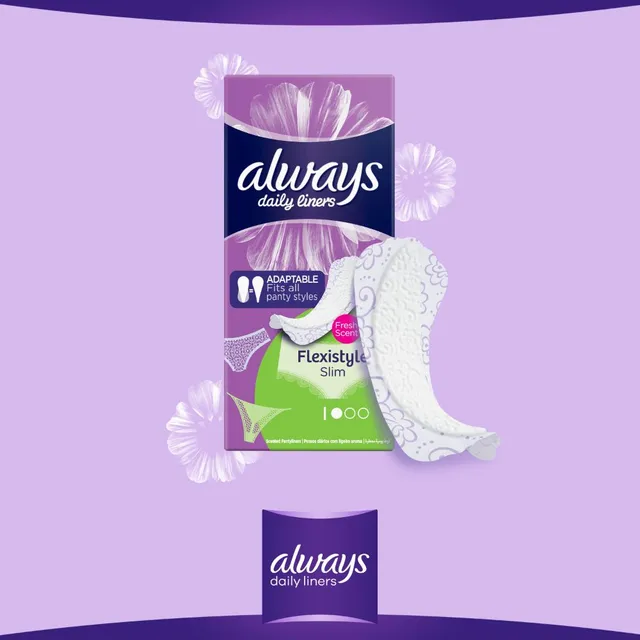 Always Daily Liners Flexistyle Slim, 20 Pieces (12654)