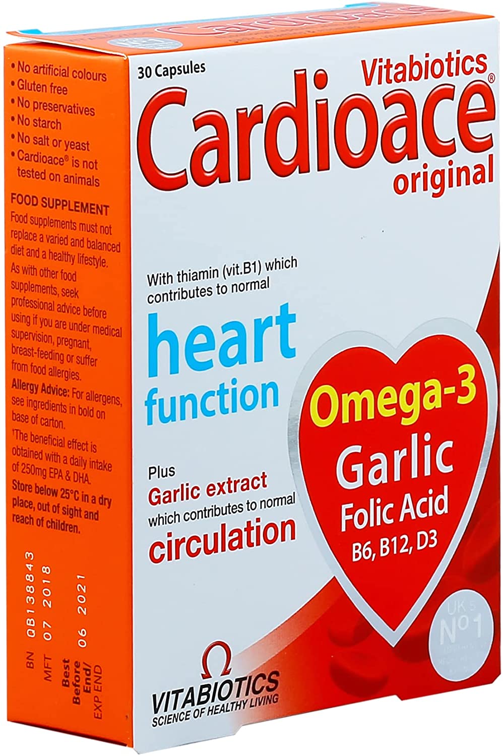 Vitabiotics Cardioace Original- 30 Capsules