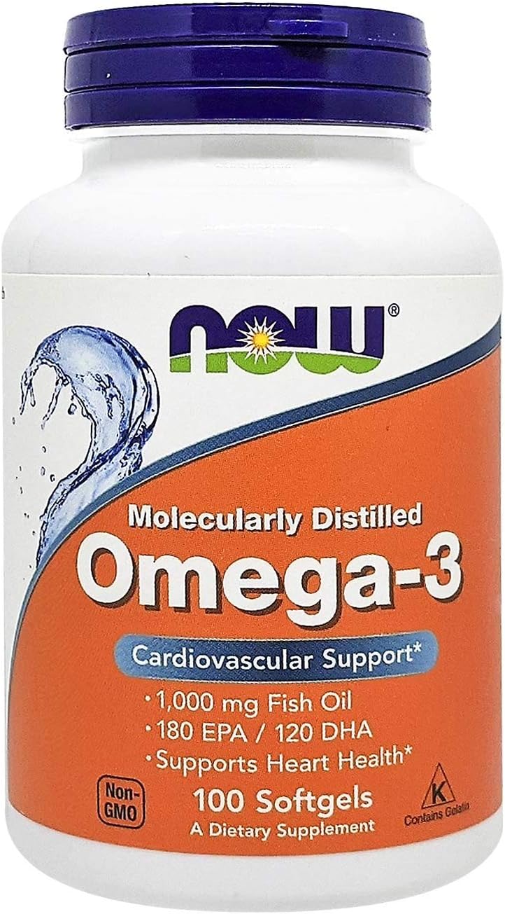 Now Omega-3 1000mg Softgels For Heart, Brain & Joint Health 100's