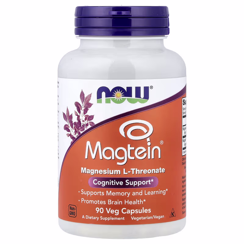 Now Foods Magtein Magnesium L-threonate 90 Veg Capsules – Magnesium Support For Brain & Cognitive Health