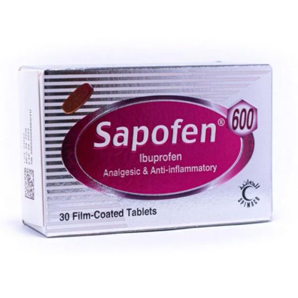 Sapofen (ibuprofen) 600mg Tablets, 30's