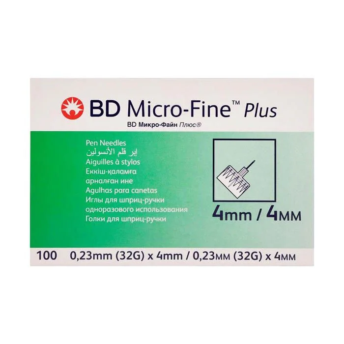 Bd Micro-Fine Plus Pen Needles 32G X 4Mm 100`S