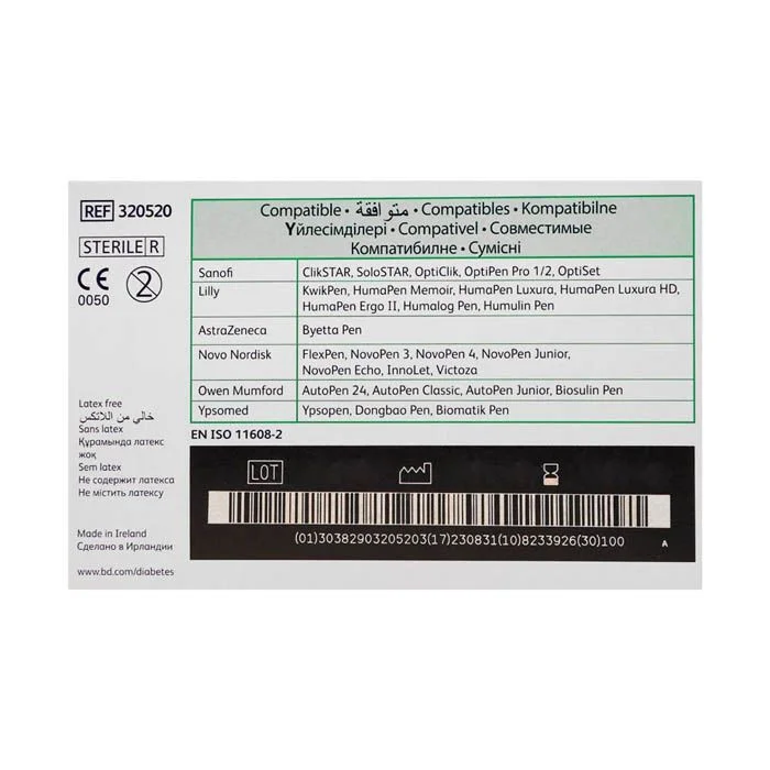 Bd Micro-Fine Plus Pen Needles 32G X 4Mm 100`S
