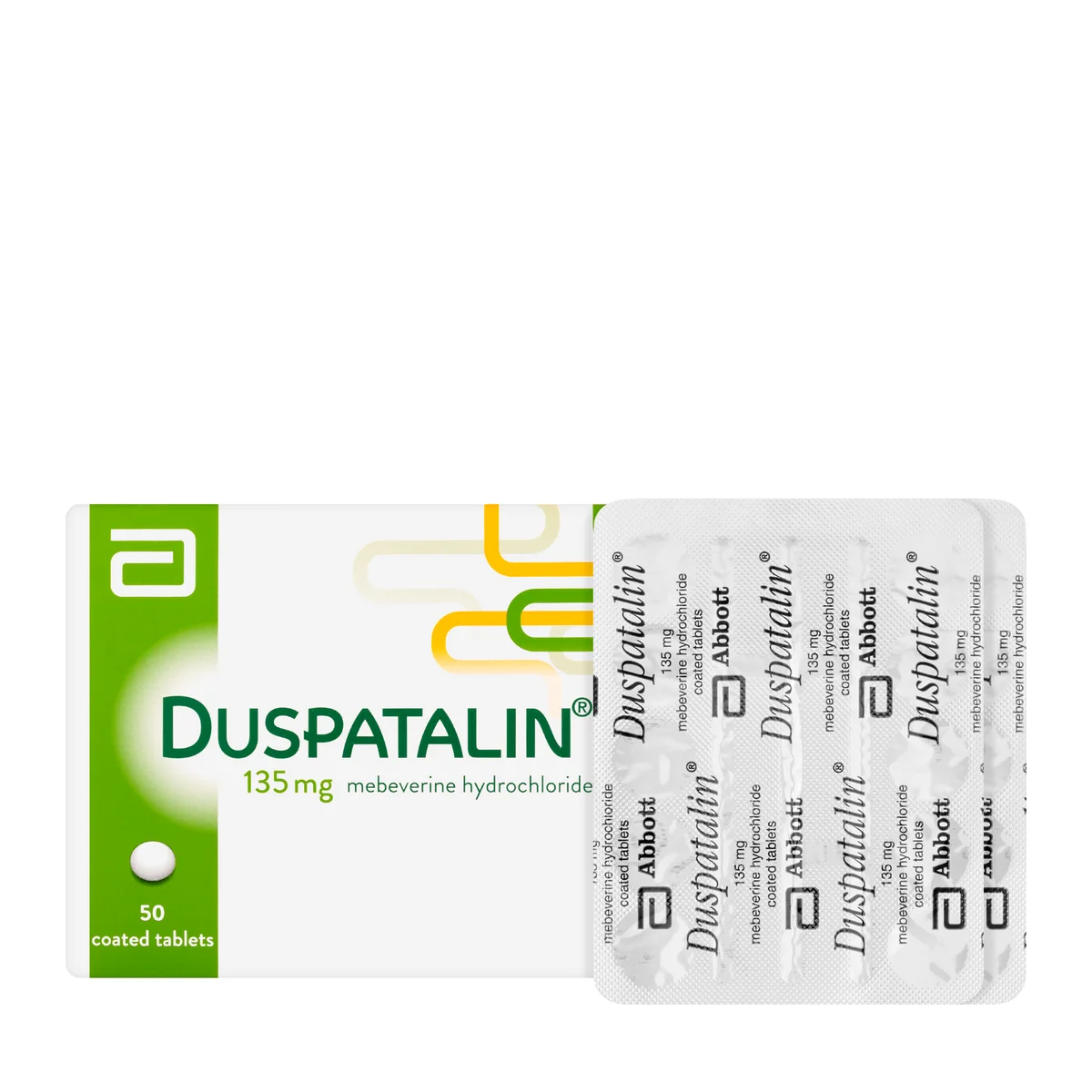 Duspatalin Mebeverine 135mg Tablets 50's – Relief Of Abdominal Cramps & Intestinal Spasms