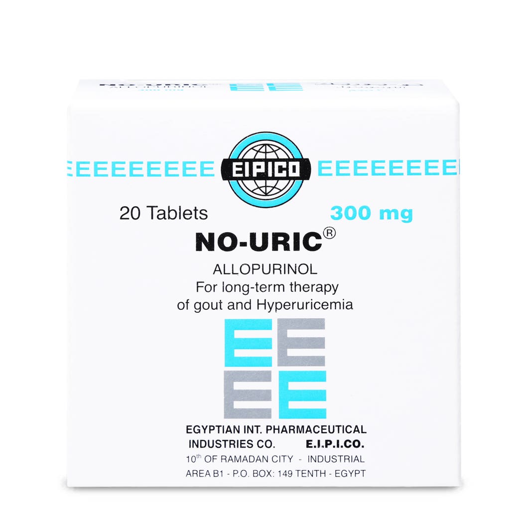 No-uric (allopurinol) 300mg Tablets, 20's