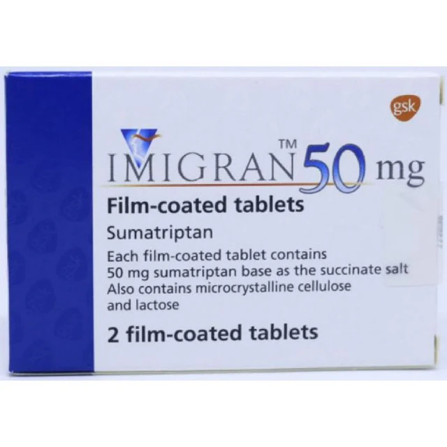 Imigran (sumatriptan) 50mg Tablets, 2's