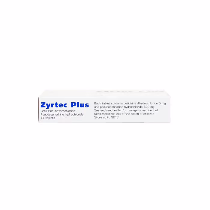 Zyrtec Plus (cetirizine & Pseudoephedrine) Tablets, 5mg/120mg, 14's
