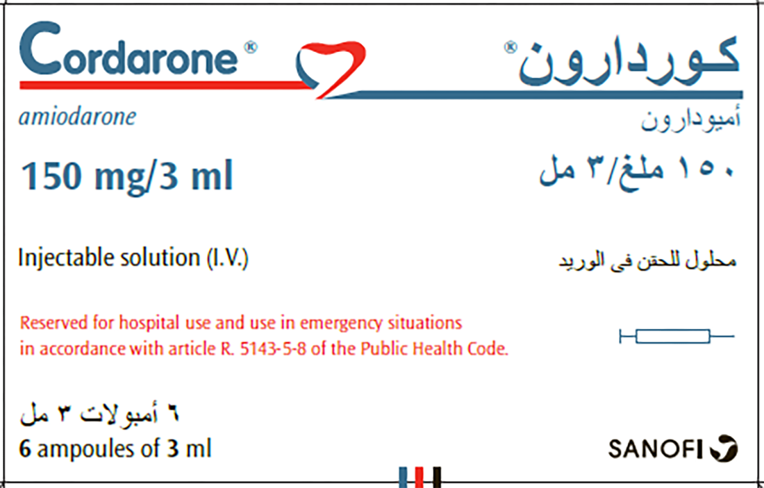 Cordarone Amiodarone 150mg/3ml Injection 6's – Prescription Antiarrhythmic Medicine
