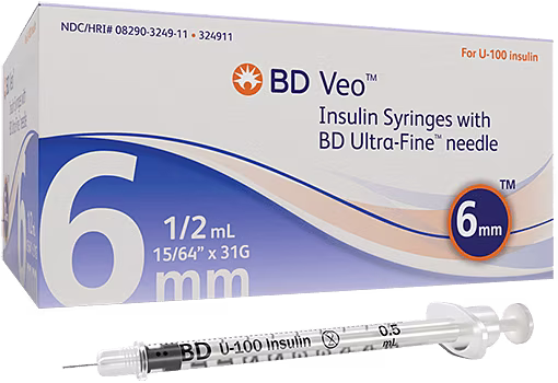 BD Insulin Syringes With Bd Ultra-Fine 6Mmx31G Needle 10's