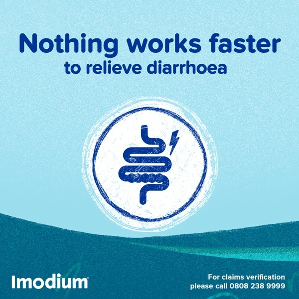 Imodium Instants Loperamide 2mg Orodispersible Tablets 12's for Fast Relief of Acute Diarrhoea, Dissolves on Tongue Without Water