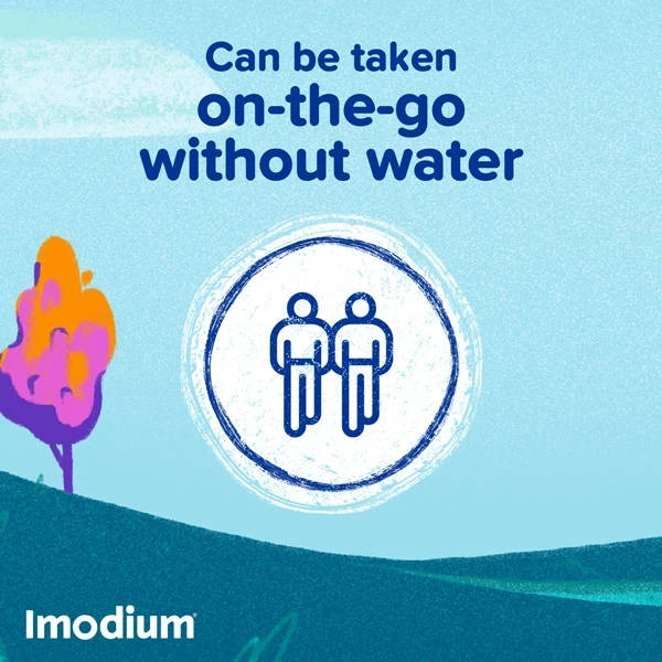 Imodium Instants Loperamide 2mg Orodispersible Tablets 12's for Fast Relief of Acute Diarrhoea, Dissolves on Tongue Without Water