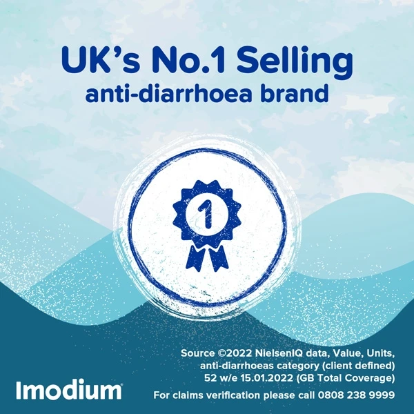 Imodium Instants Loperamide 2mg Orodispersible Tablets 12's for Fast Relief of Acute Diarrhoea, Dissolves on Tongue Without Water