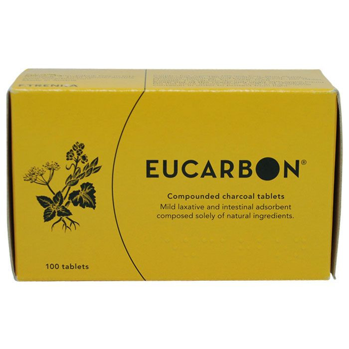 Eucarbon Activated Charcoal Tablets, Pack Of 100