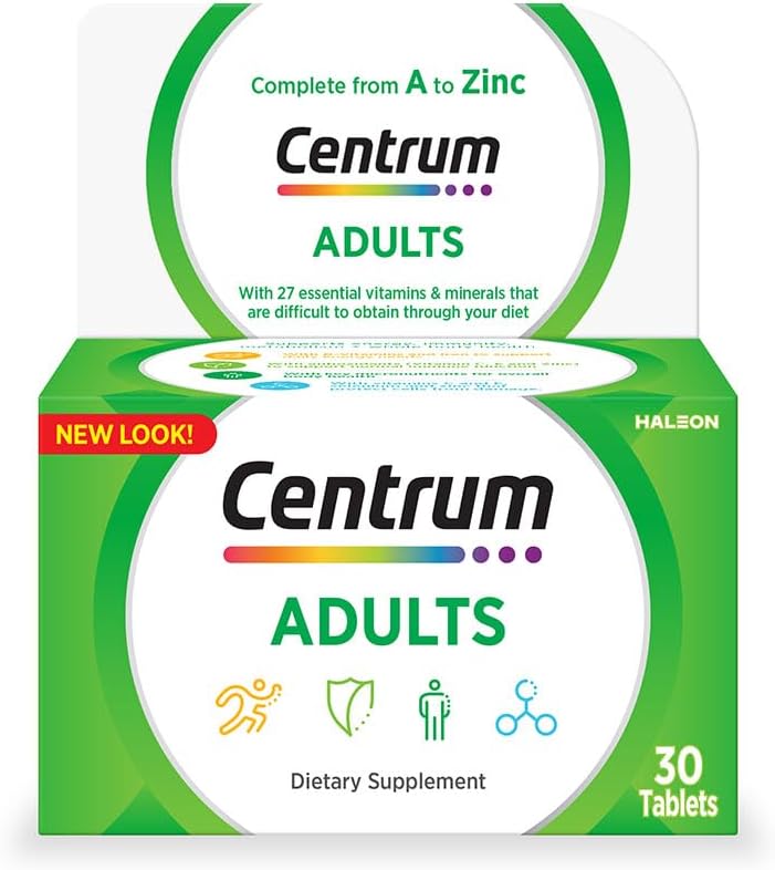 Centrum Adult Multivitamin Tablets For Daily Nutritional Support 30's