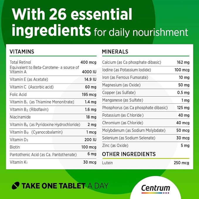 Centrum Adult Multivitamin Tablets 100’s