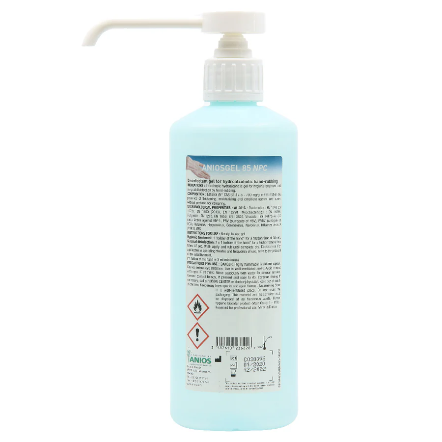 Aniosgel 85 Npc Hand Sanitizer, 500ml With Blue Flask