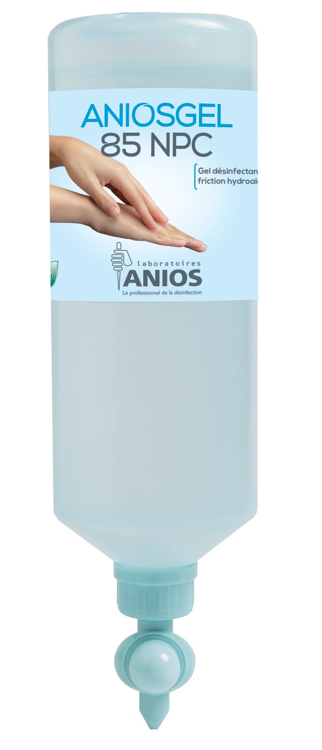 Anios Aniosgel 85 Npc Hand Sanitizer, 1l Airless Blue Flask