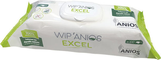 Anios Excel Alcohol-free Hand Wipes, Pack Of 100