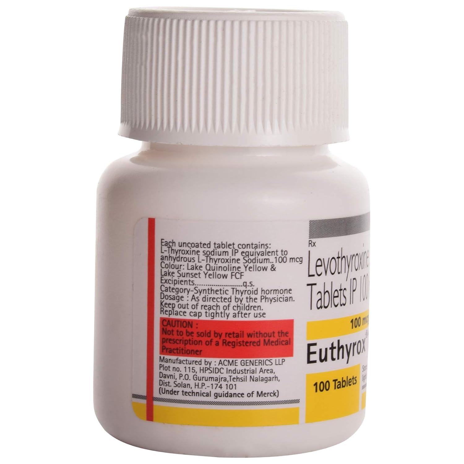 Euthyrox 100mcg Tablet 10`s
